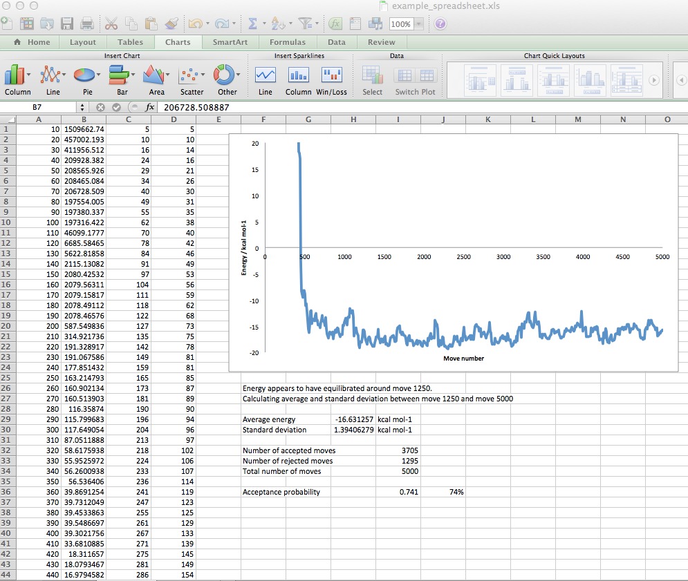 Image of example spreadsheet